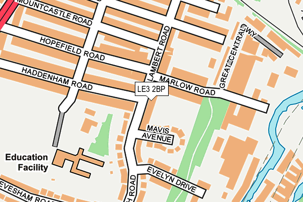 LE3 2BP map - OS OpenMap – Local (Ordnance Survey)