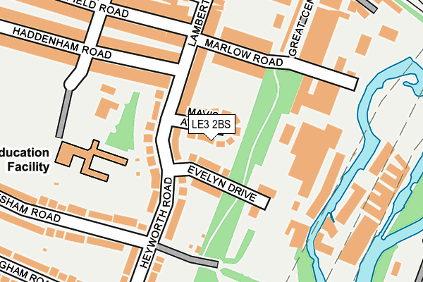 LE3 2BS map - OS OpenMap – Local (Ordnance Survey)