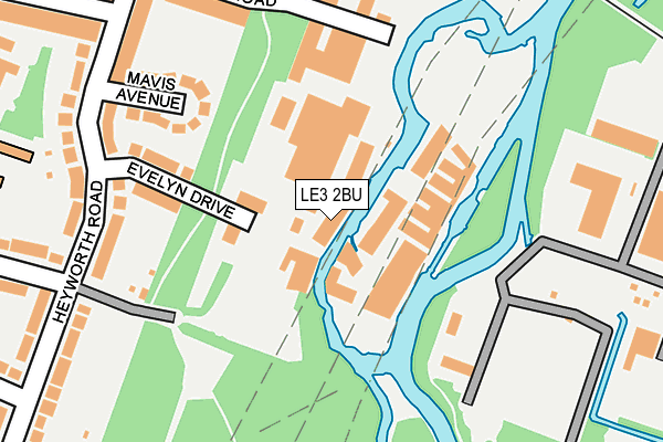 LE3 2BU map - OS OpenMap – Local (Ordnance Survey)