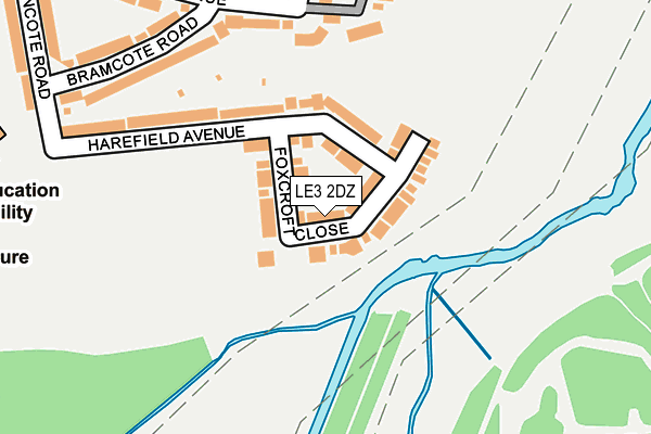 LE3 2DZ map - OS OpenMap – Local (Ordnance Survey)