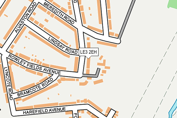LE3 2EH map - OS OpenMap – Local (Ordnance Survey)