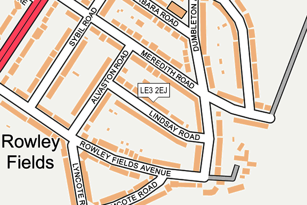 LE3 2EJ map - OS OpenMap – Local (Ordnance Survey)