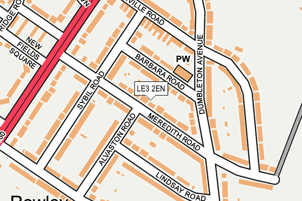 LE3 2EN map - OS OpenMap – Local (Ordnance Survey)