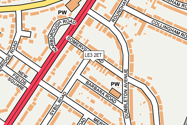 LE3 2ET map - OS OpenMap – Local (Ordnance Survey)