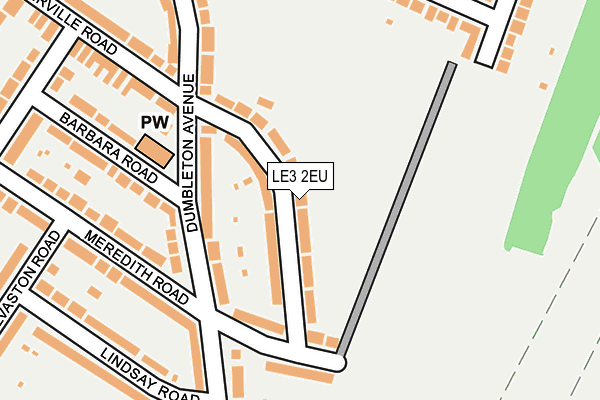 LE3 2EU map - OS OpenMap – Local (Ordnance Survey)