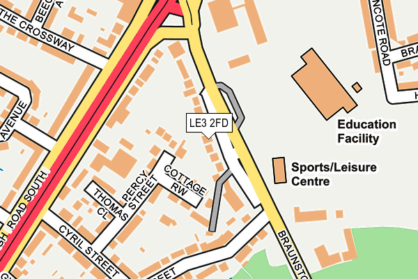 LE3 2FD map - OS OpenMap – Local (Ordnance Survey)