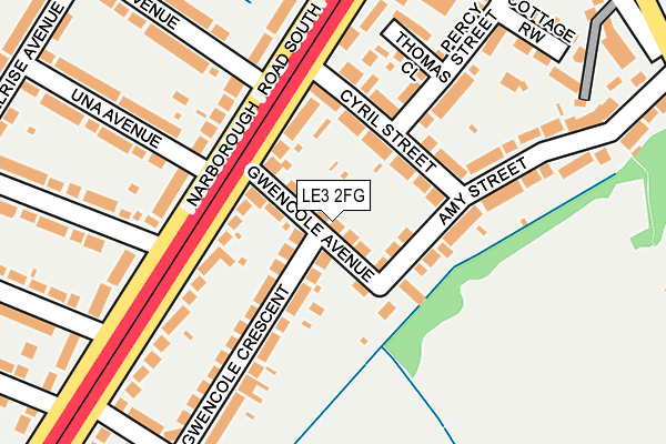LE3 2FG map - OS OpenMap – Local (Ordnance Survey)