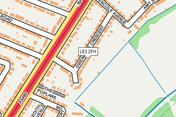 LE3 2FH map - OS OpenMap – Local (Ordnance Survey)