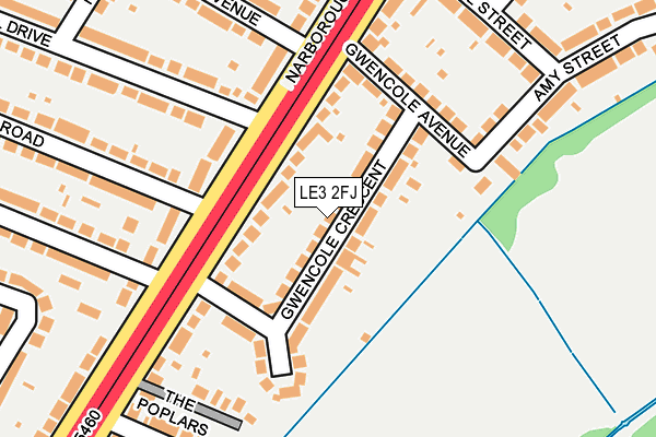 LE3 2FJ map - OS OpenMap – Local (Ordnance Survey)
