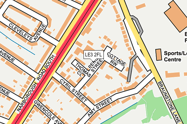 LE3 2FL map - OS OpenMap – Local (Ordnance Survey)