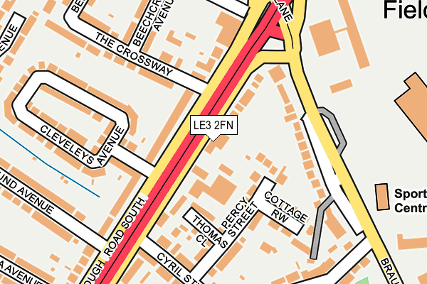 LE3 2FN map - OS OpenMap – Local (Ordnance Survey)