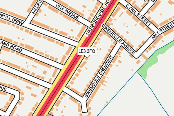 LE3 2FQ map - OS OpenMap – Local (Ordnance Survey)