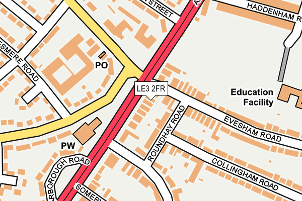 LE3 2FR map - OS OpenMap – Local (Ordnance Survey)