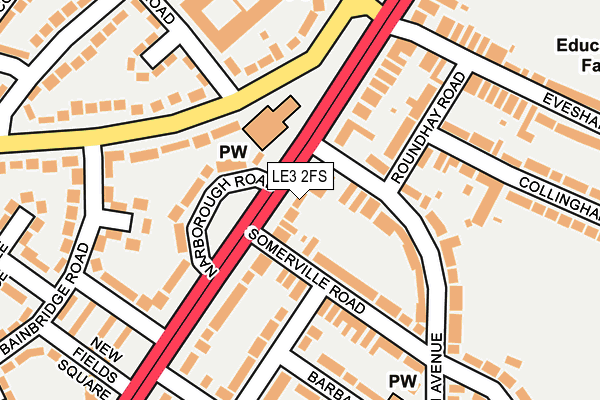 LE3 2FS map - OS OpenMap – Local (Ordnance Survey)