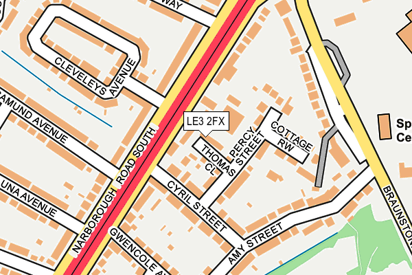 LE3 2FX map - OS OpenMap – Local (Ordnance Survey)