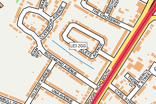 LE3 2GG map - OS OpenMap – Local (Ordnance Survey)