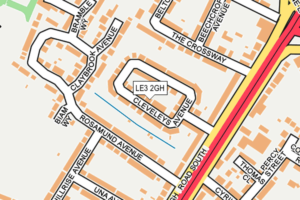 LE3 2GH map - OS OpenMap – Local (Ordnance Survey)
