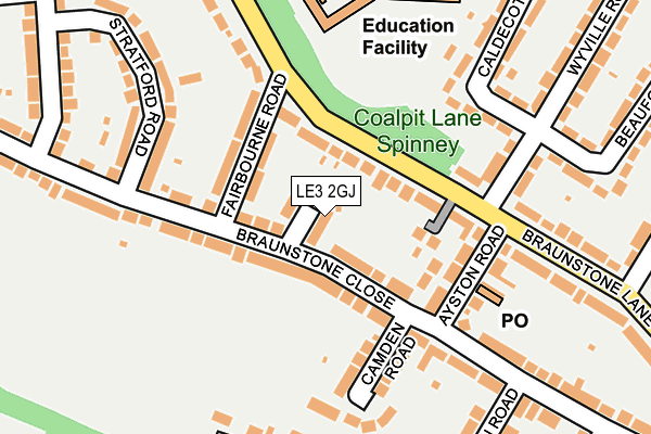 LE3 2GJ map - OS OpenMap – Local (Ordnance Survey)