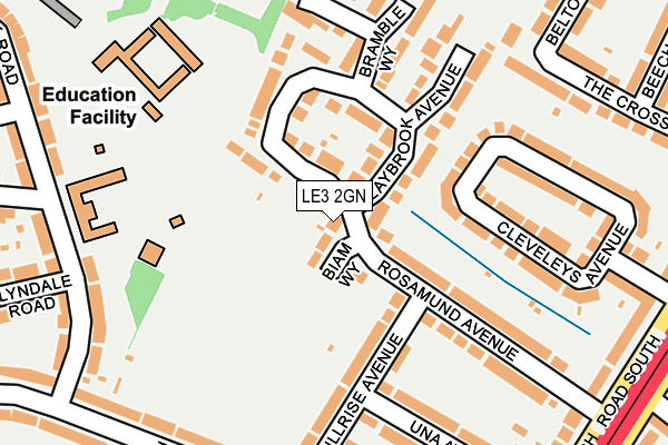 LE3 2GN map - OS OpenMap – Local (Ordnance Survey)
