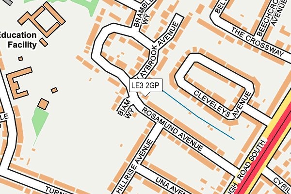 LE3 2GP map - OS OpenMap – Local (Ordnance Survey)