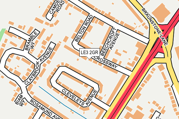 LE3 2GR map - OS OpenMap – Local (Ordnance Survey)