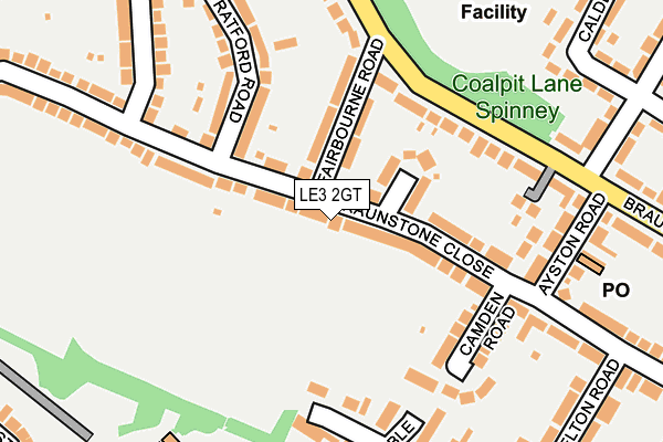 LE3 2GT map - OS OpenMap – Local (Ordnance Survey)