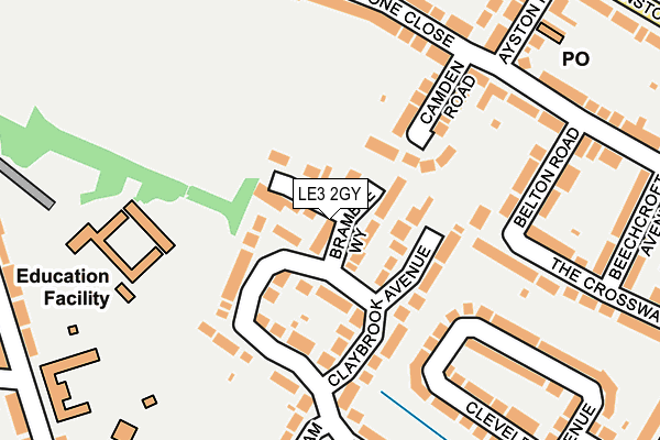 LE3 2GY map - OS OpenMap – Local (Ordnance Survey)