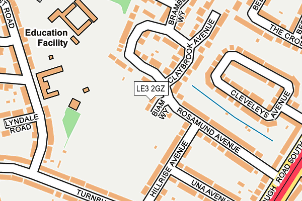 LE3 2GZ map - OS OpenMap – Local (Ordnance Survey)