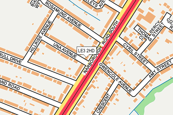 LE3 2HD map - OS OpenMap – Local (Ordnance Survey)
