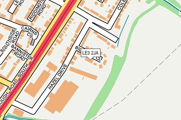 LE3 2JA map - OS OpenMap – Local (Ordnance Survey)