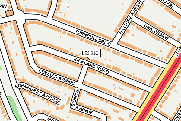 LE3 2JQ map - OS OpenMap – Local (Ordnance Survey)