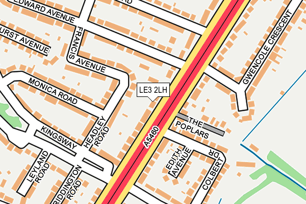 LE3 2LH map - OS OpenMap – Local (Ordnance Survey)