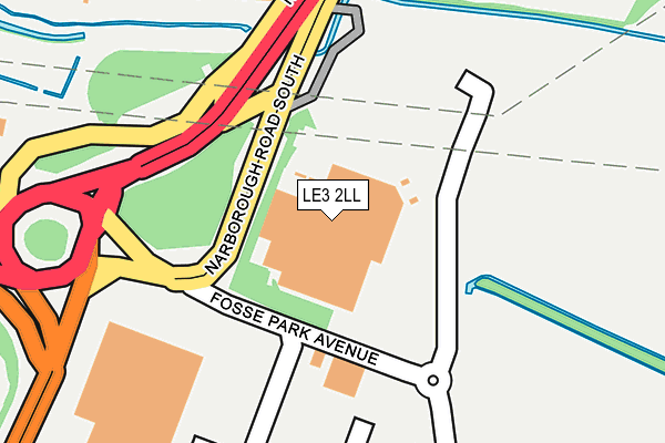 LE3 2LL map - OS OpenMap – Local (Ordnance Survey)