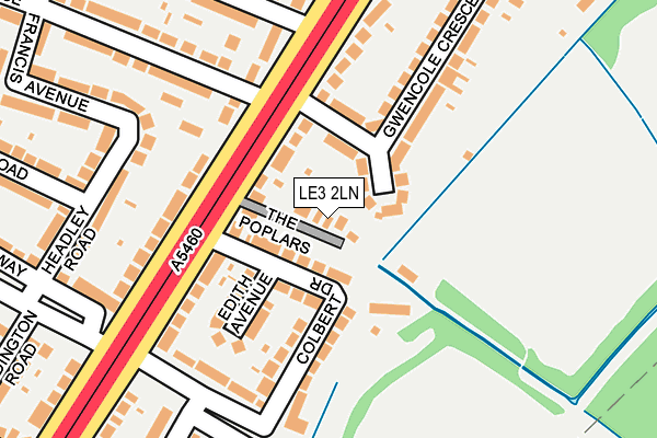 LE3 2LN map - OS OpenMap – Local (Ordnance Survey)