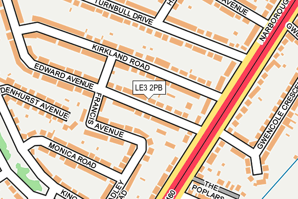 LE3 2PB map - OS OpenMap – Local (Ordnance Survey)