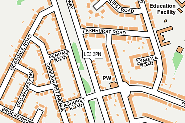 LE3 2PN map - OS OpenMap – Local (Ordnance Survey)