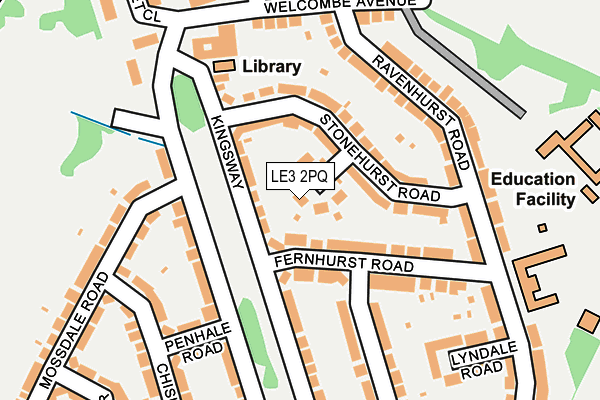 LE3 2PQ map - OS OpenMap – Local (Ordnance Survey)