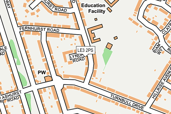 LE3 2PS map - OS OpenMap – Local (Ordnance Survey)