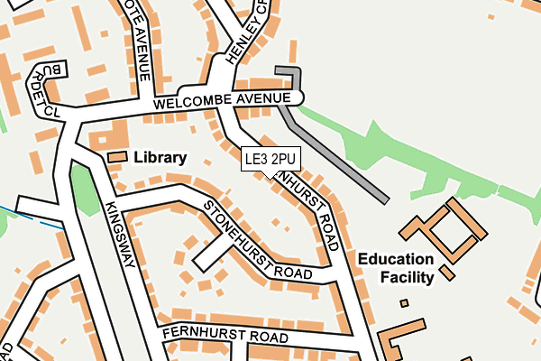 LE3 2PU map - OS OpenMap – Local (Ordnance Survey)