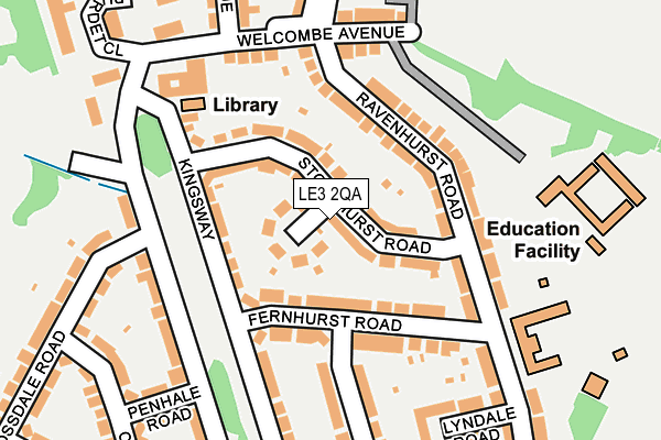 LE3 2QA map - OS OpenMap – Local (Ordnance Survey)