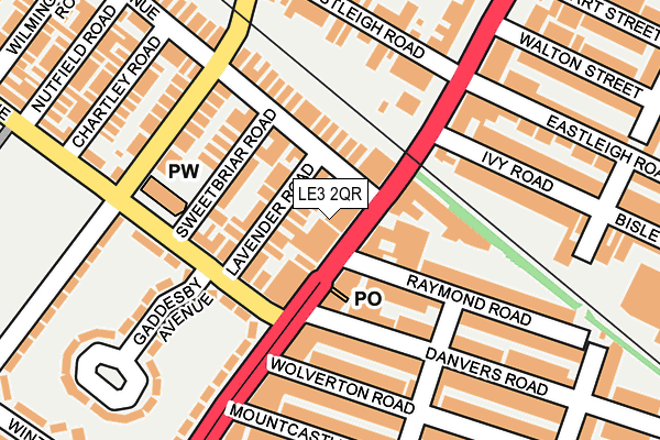 LE3 2QR map - OS OpenMap – Local (Ordnance Survey)
