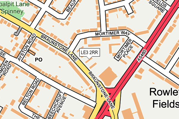 LE3 2RR map - OS OpenMap – Local (Ordnance Survey)
