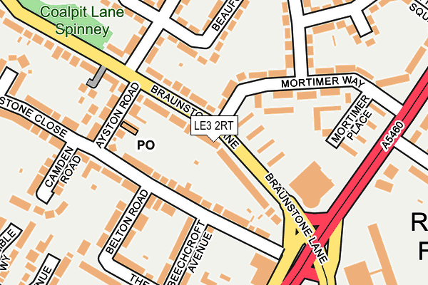 LE3 2RT map - OS OpenMap – Local (Ordnance Survey)