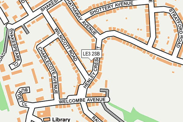 LE3 2SB map - OS OpenMap – Local (Ordnance Survey)