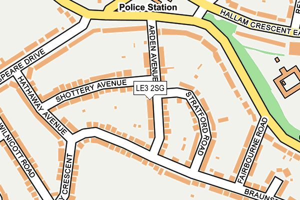 LE3 2SG map - OS OpenMap – Local (Ordnance Survey)