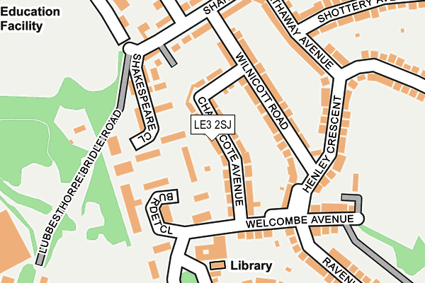 LE3 2SJ map - OS OpenMap – Local (Ordnance Survey)