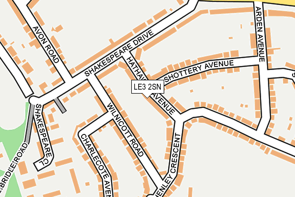 LE3 2SN map - OS OpenMap – Local (Ordnance Survey)