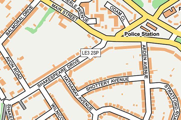 LE3 2SP map - OS OpenMap – Local (Ordnance Survey)