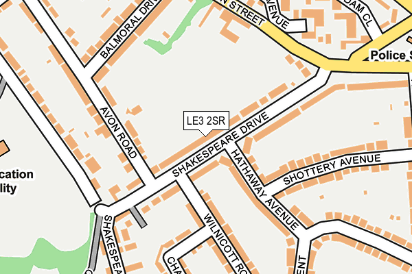 LE3 2SR map - OS OpenMap – Local (Ordnance Survey)