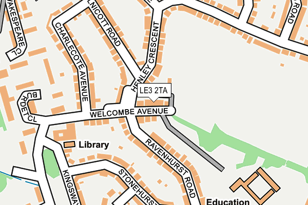 LE3 2TA map - OS OpenMap – Local (Ordnance Survey)